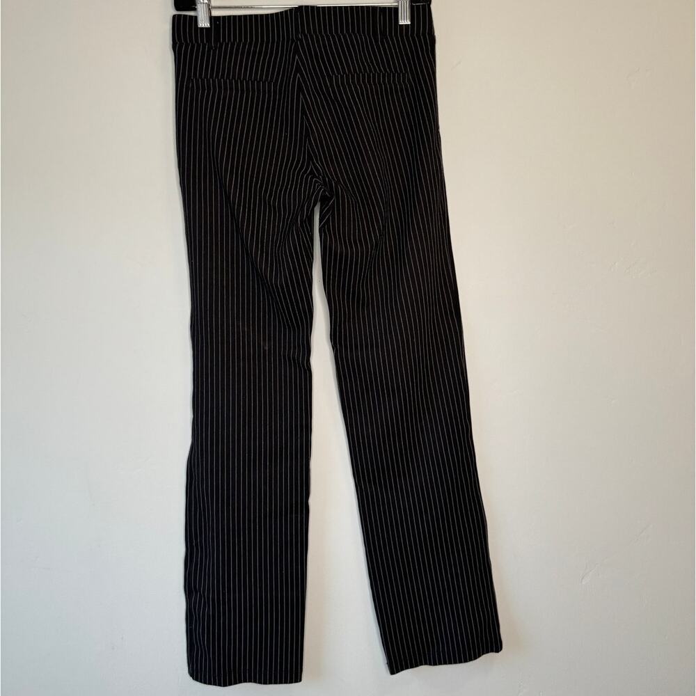 Betabrand PIB Black and White Pinstripe Straight Leg Pants - Picture 5 of 5